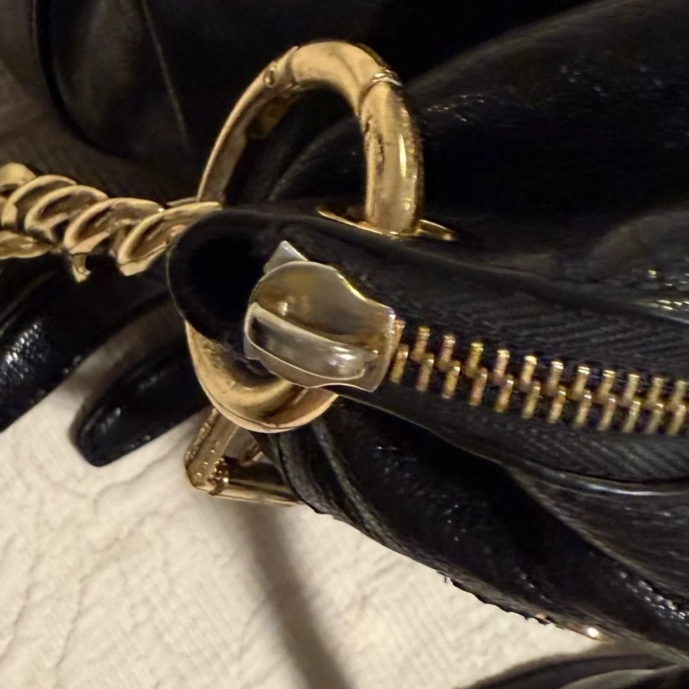 Gently Used Michael Kors Black Leather Handbag